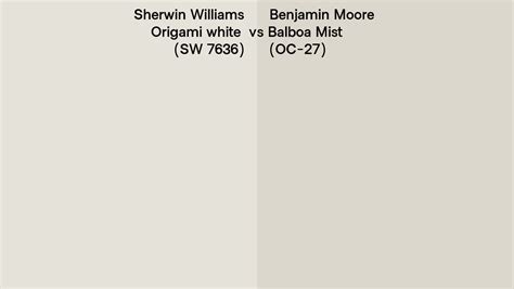 Sherwin Williams Origami White Sw 7636 Vs Benjamin Moore Balboa Mist