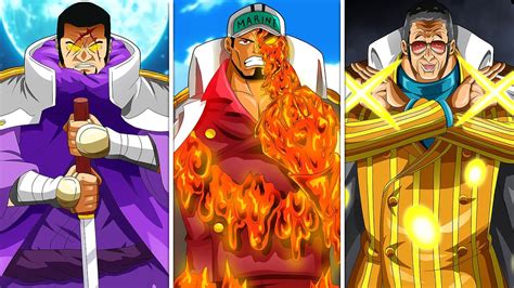 All 7 Admirals In One Piece Explained Stronger Than Gods Youtube