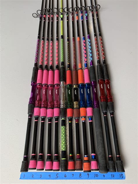 Custom Colored - Inshore Graphite Spinning Rods 7′ 12-20 ...