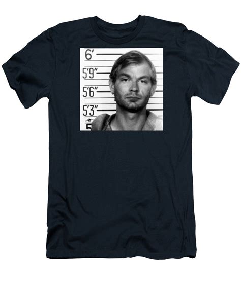 jeffrey dahmer mug shot 1991 black and white square men s t shirt athletic fit mens