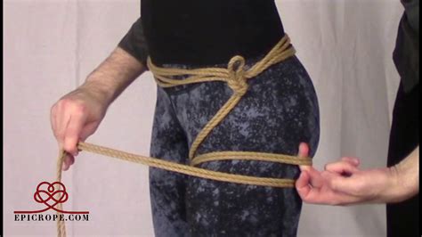 beginner rope bondage tutorial basic hip harness youtube