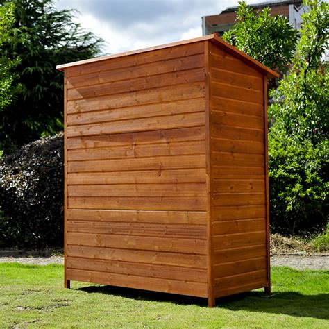 Wooden Garden Sheds Shed Tool Storage Cabinet Box Double Doors