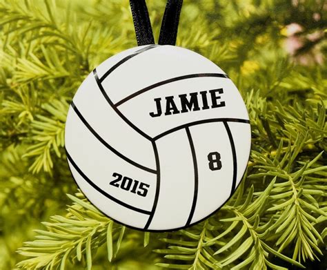 Volleyball Player Christmas Ornament White Customized Etsy