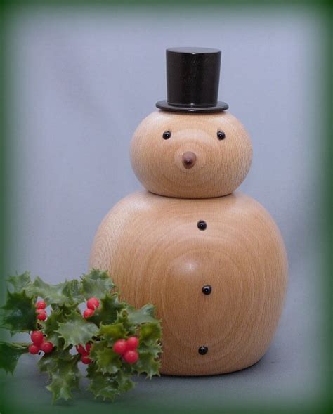 Wooden Snowman A Beautifully Turned Wooden Snowman Creat Flickr