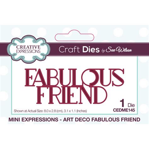 Sue Wilson Craft Dies Mini Expressions Collection Art Deco Fabulous