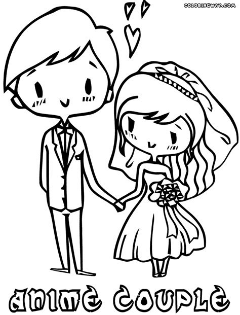 Anime couple coloring pages | Coloring pages to download and print