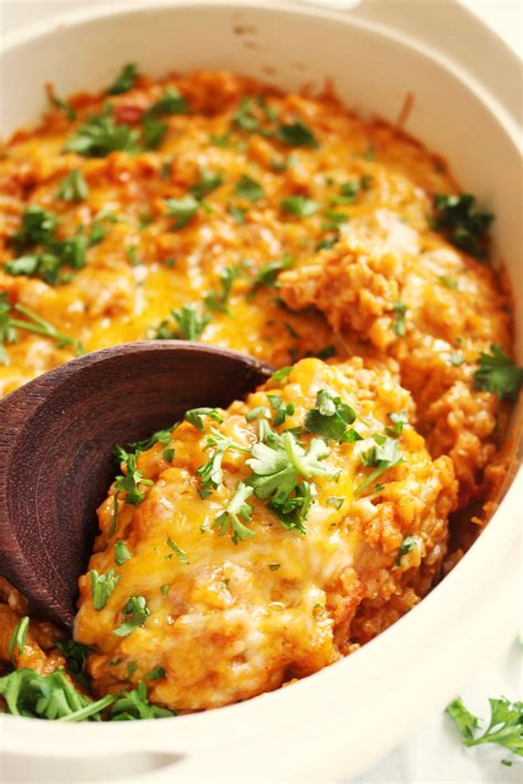 Cheesy Mexican Rice Casserole Yummy Flavorful And Simple This