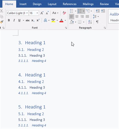 Microsoft Word Multilevel List Indent Printable Templates