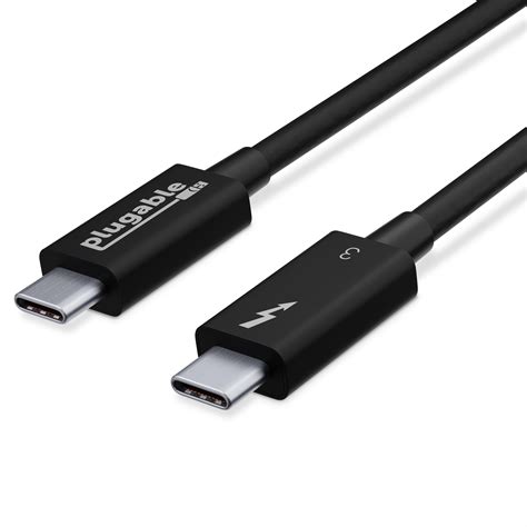 Plugable Thunderbolt 3 Cable 40gbps Supports 100w 20v 5a Charging 2