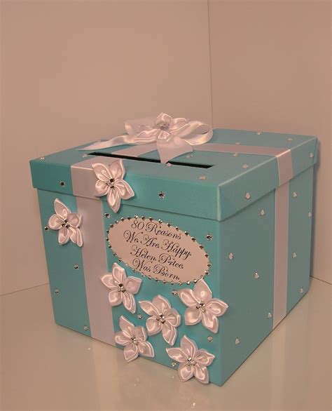 Wedding quinceañera sweet 16 Card Box Silver and White Gift Etsy