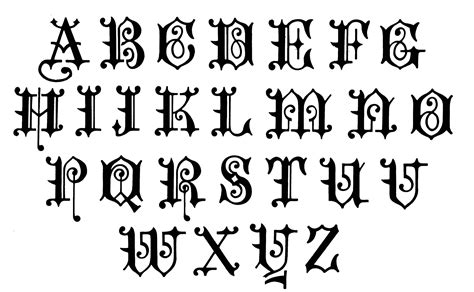 Gothic Letters Font Letter