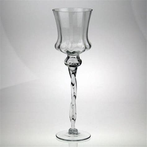 Twisted Stand Glass Candle Holder Centerpiece 16 Inch