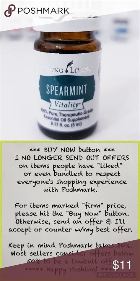 Spearmint description spearmint, mentha spicata (sometimes referred to as m. #5005 🆕️ SPEARMINT Vitality Young Living EO *5ml in 2020 ...