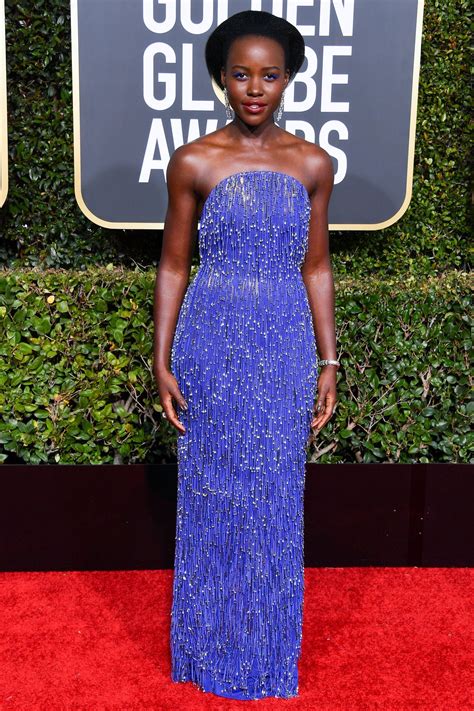 Lupita Nyongo Paired Her Golden Globes Gown With £32 Shoes