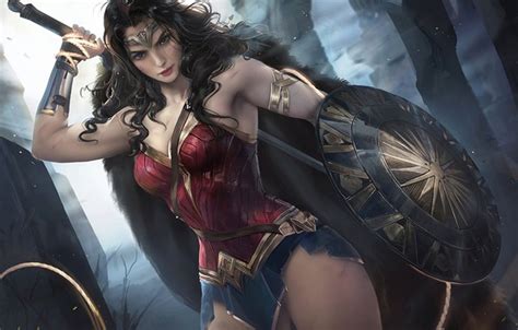 Wallpaper Cinema Girl Wonder Woman Demigod Armor Woman Movie