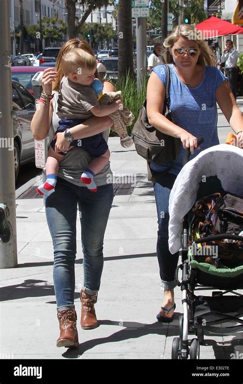 Hilary Duff Seen Out And About With Her Son Luca Comrie In Beverly