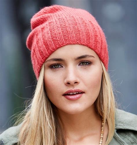 Free Knitting Pattern For Effortless Beanie Slouchy Hat With Ribbed
