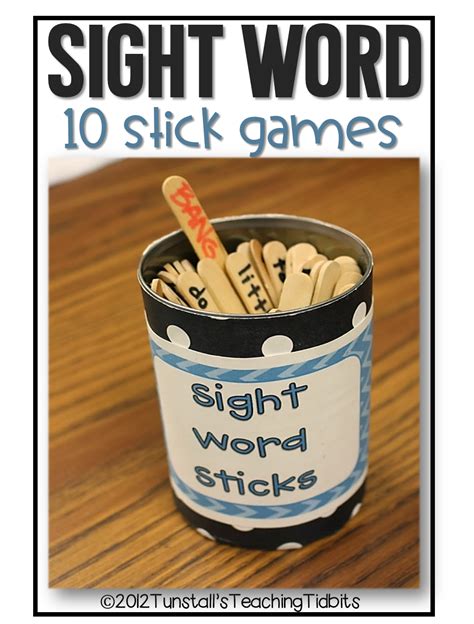 Sight Words 10 Popsicle Stick Games For Sight Words Or Spelling Words