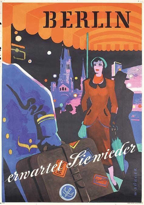 Sold Price 3 Original 1950s Germany Berlin Travel Posters Schleswi