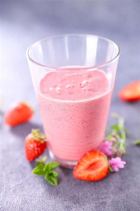 Strawberry Smoothie Stock Image Image Of Beverage Breakfast 217775245