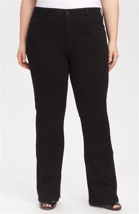 Nydj Barbara Stretch Bootcut Jeans Black Plus Size And Petite Plus
