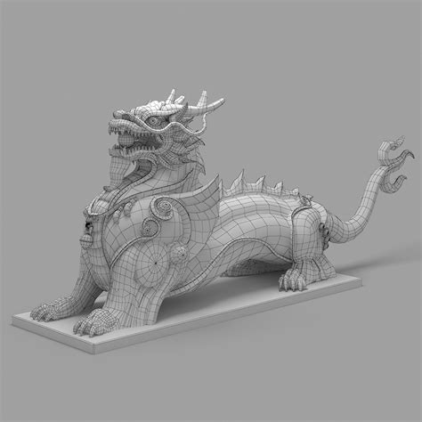 3d Ancient Dragon Statue Chinese