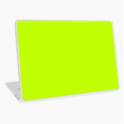 Bitter Lime Neon Green Yellow Solid Color Laptop Skin By Podartist Redbubble Neon Green