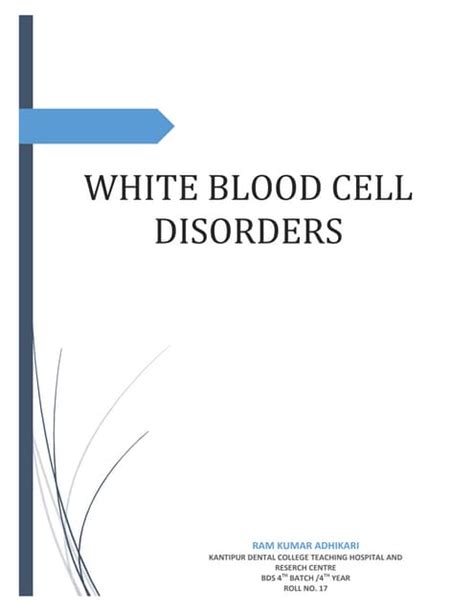 White Blood Cell Disorders An Overview Pdf