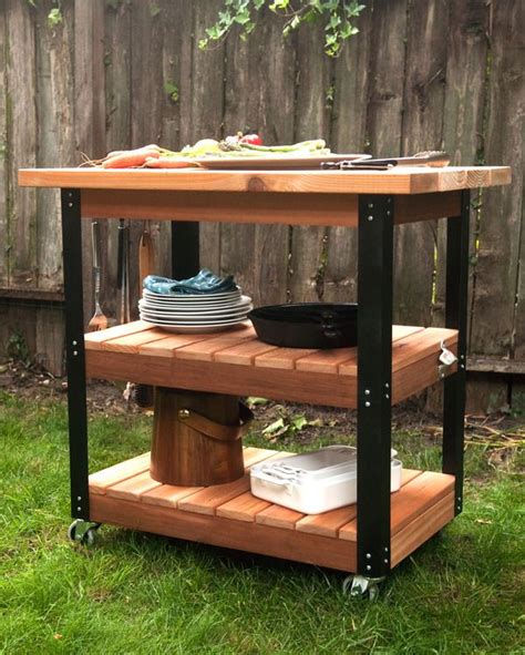 This table would be extremely heavy if we didn't. How to: Make a DIY Rolling Grill Cart and BBQ Prep Station ...