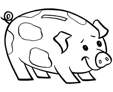 Here is a coloring sheet of a piggy bank and a wallet. Piggy Bank Coloring Page Sketch Coloring Page