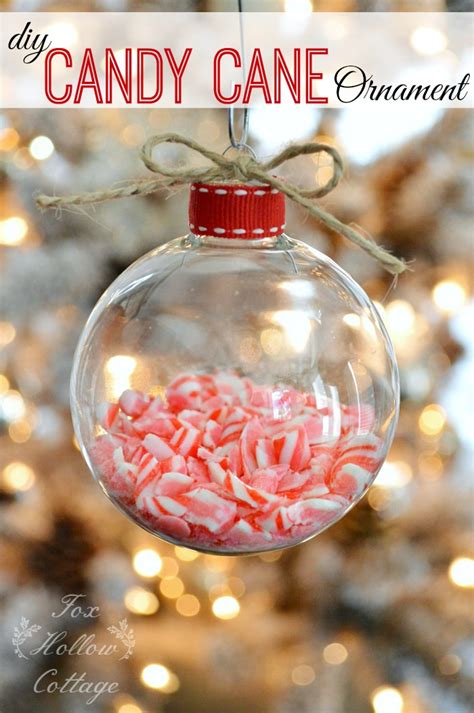 Kids will love making these ornaments with just a few supplies from your kitchen cabinet. DIY Clear Christmas Ornament: Candy Canes in Glass