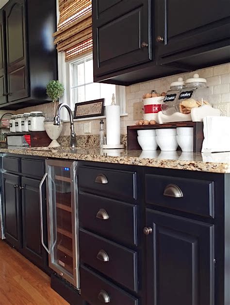 A flat painting surface is the key to refinishing kitchen cabinets. Kitchen Revitalization with Lamp Black | General Finishes ...