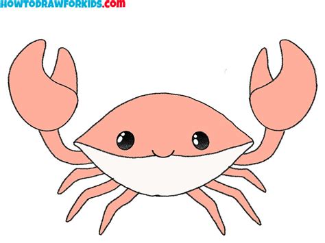 How To Draw A Crab Step By Step Easy Drawing Tutorial For Kids