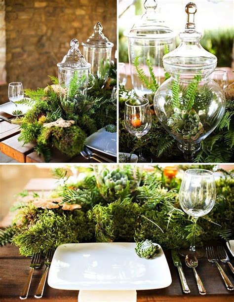 Green Moss Table Runner Eco Wedding Green Wedding Rustic Wedding