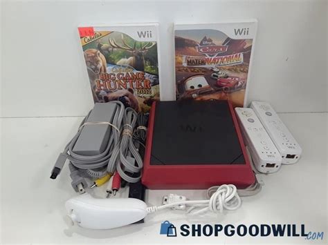 C Red Nintendo Mini Wii Wii Mini Console W 2 Games And Accs