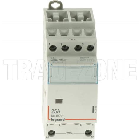 412535 Legrand 25 Amp Cx3 Contactor With 230 Volt Ac Coil And 4 X No