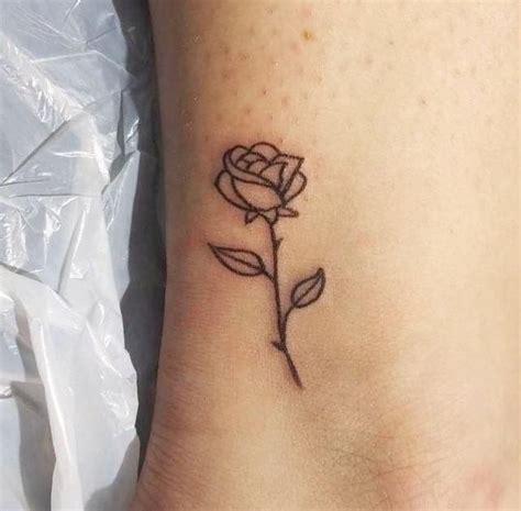Dainty Rose Tattoos Feet Tattoos In 2020 Rose Tattoo Foot Little