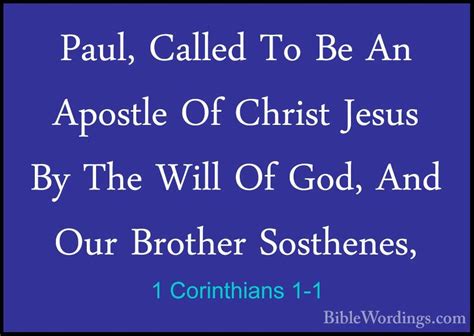 1 Corinthians 1 Holy Bible English