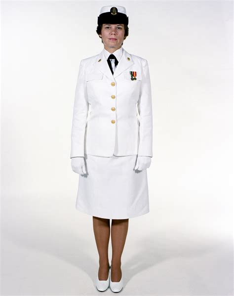 Uniform Dinner Dress White Female Navy Chief Petty Officers Nara
