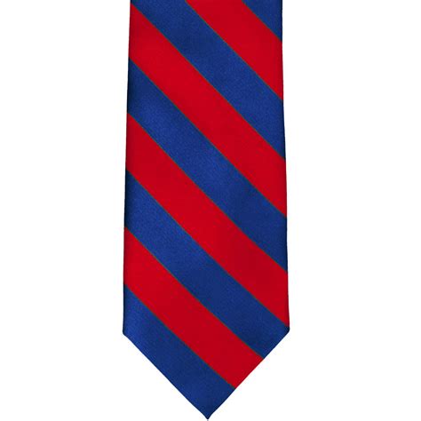 Red And Royal Blue Striped Tie Shop At Tiemart Tiemart Inc