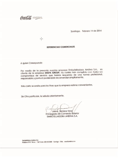 Cartas De Recomendación Delpa Group Colombia