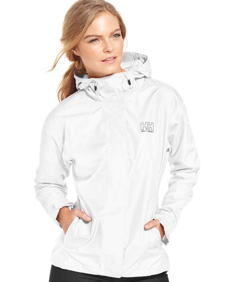 Womens White Rain Jacket Varsity Apparel Jackets