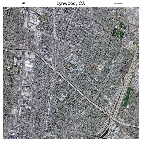 Aerial Photography Map Of Lynwood Ca California