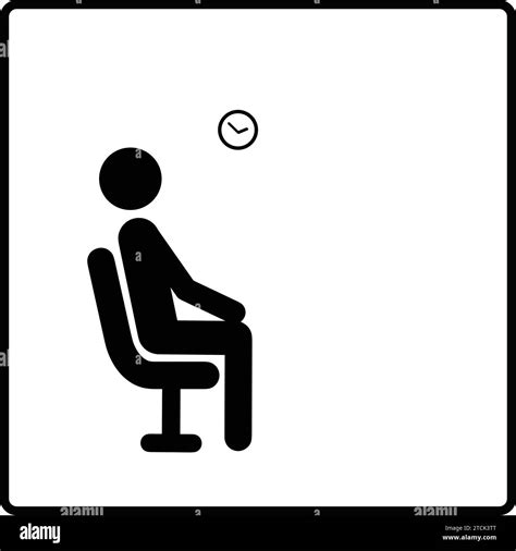 Waiting Symbol Waiting Area Sign Green Color Waiting Room Vector