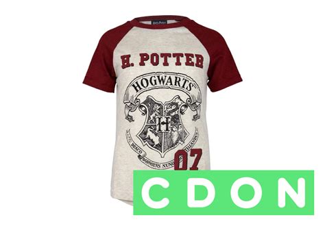 Harry Potter Raglan T Shirt Med Hogwarts Våbenskjold For Piger Cdon