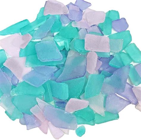 Nautical Crush Trading Sea Glass Pink Lavender And Aqua Colored Sea Glass Mix 11