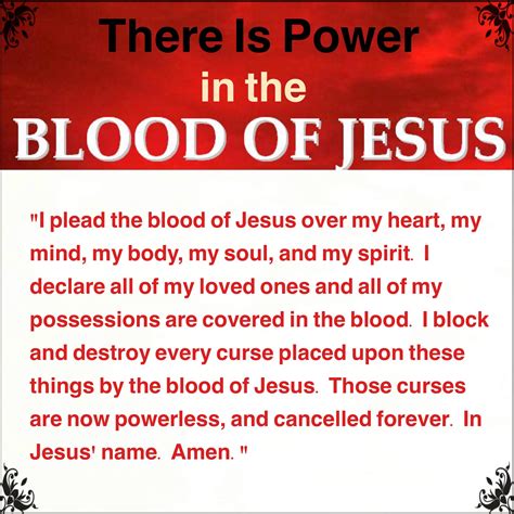 There Is Power In The Blood Of Jesus Declare This Out Loud Daily I