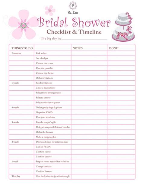 must have bridal shower checklist and timeline bridal shower checklist bridal shower planning