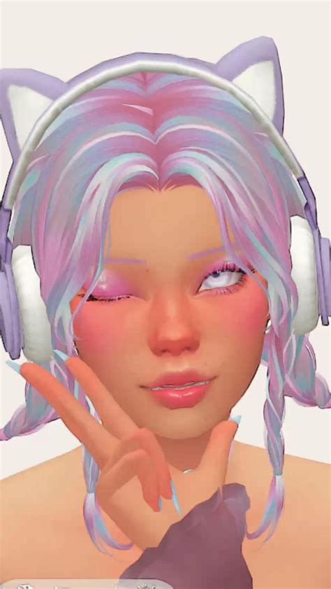 Gaming Sims 4 Cat Girl Sims 4 Cc Kawaii Kpop Makeup Sims 4