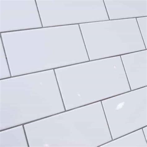 Liso White Gloss Ceramic Wall Tile 20x10 Emc Tiles